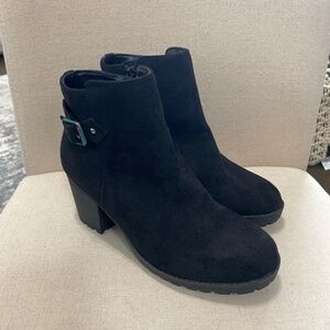 Sugar womens high heel ankle booties boots black zipper side zip size 4 brooke